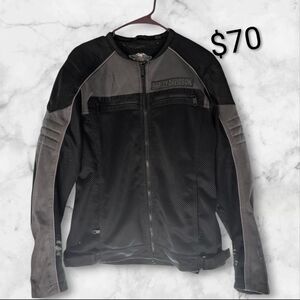 Harley-Davidson Men's Black and Gray Performance Jacket